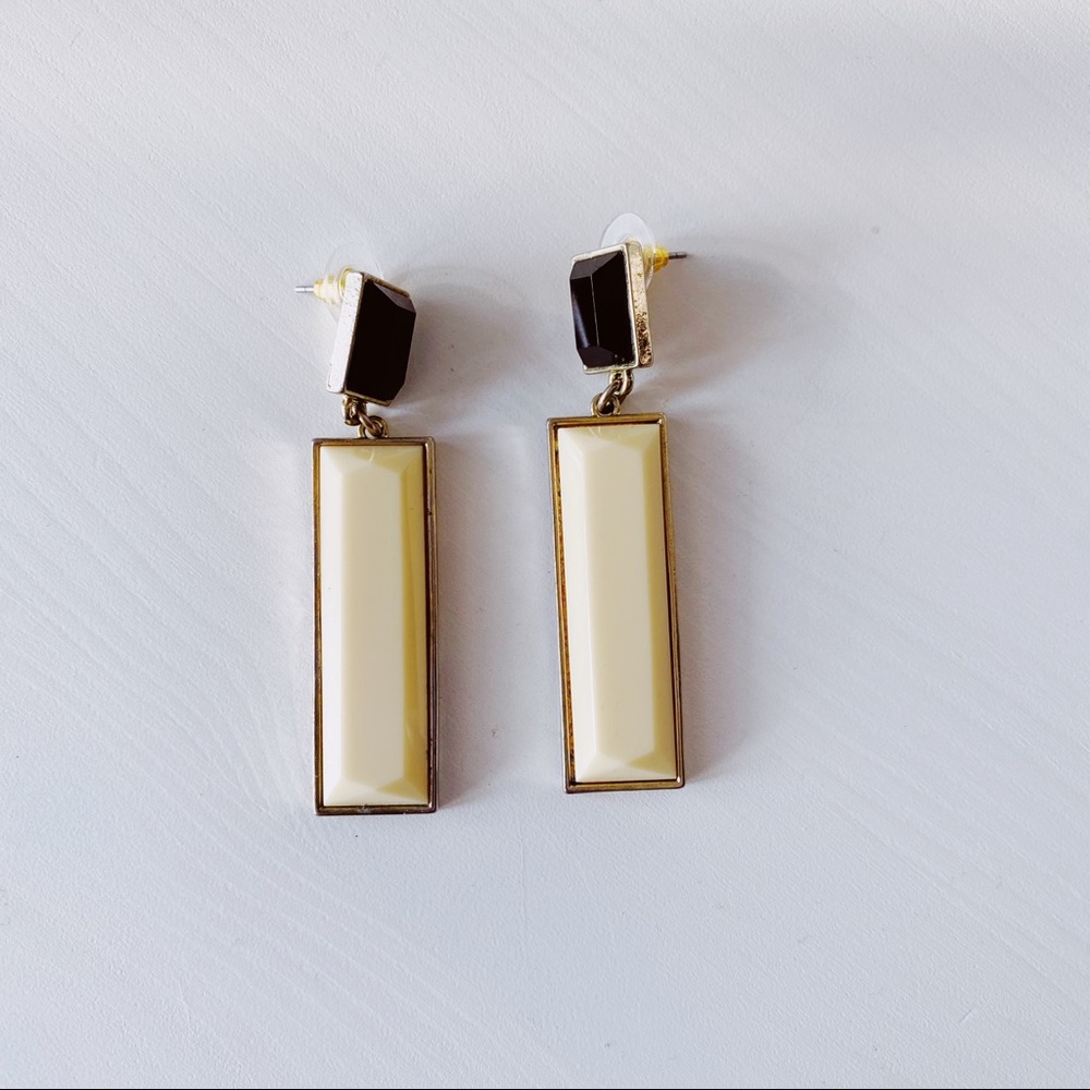Black and Cream Earrings - Picture 2 of 4